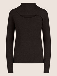 APART Pullover mit Cut-out-Detail | schwarz
