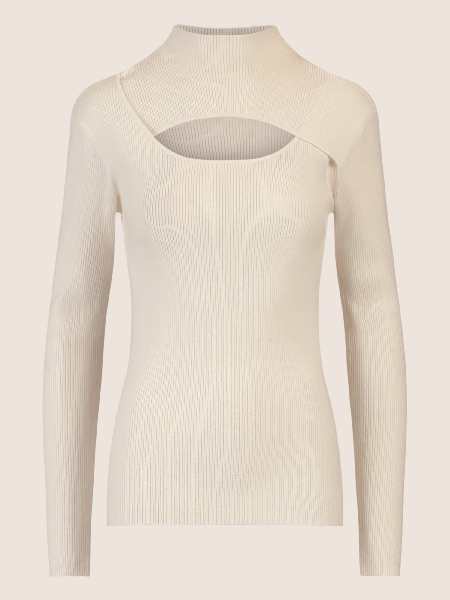 APART Pullover mit Cut-out-Detail | creme