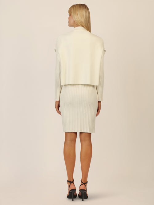 APART Strick Set mit strukturierter Rippenoptik | creme image 1