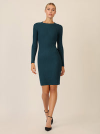 APART Strick Set mit strukturierter Rippenoptik | dunkelgrün