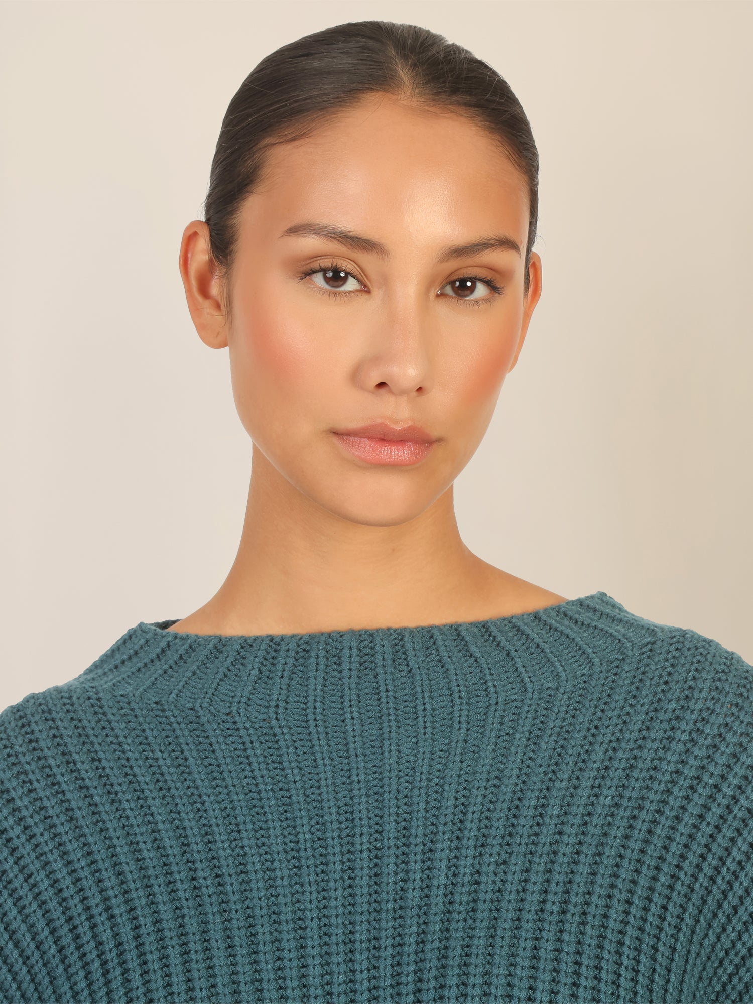 APART Oversized Pullover mit Strukturmuster | dunkelgrün