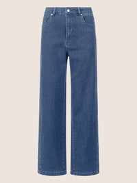 APART Weite Jeans mit geradem Bein | mittelblau
