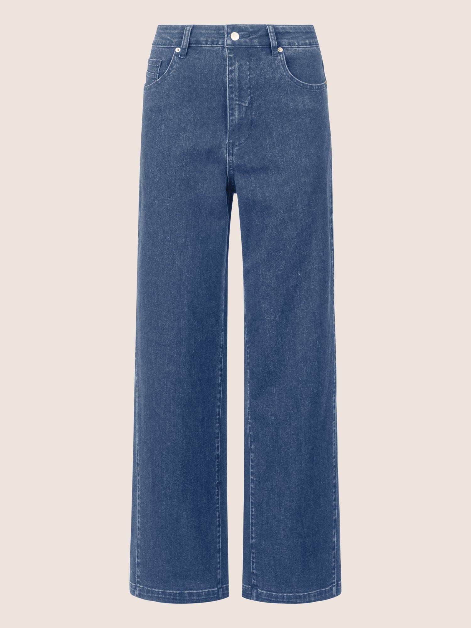 APART Weite Jeans mit geradem Bein | mittelblau