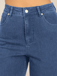 APART Weite Jeans mit geradem Bein | mittelblau