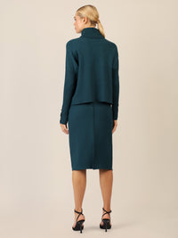 APART Strickrock in Bleistiftform | dunkelgrün