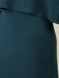 APART Strickrock in Bleistiftform | dunkelgrün