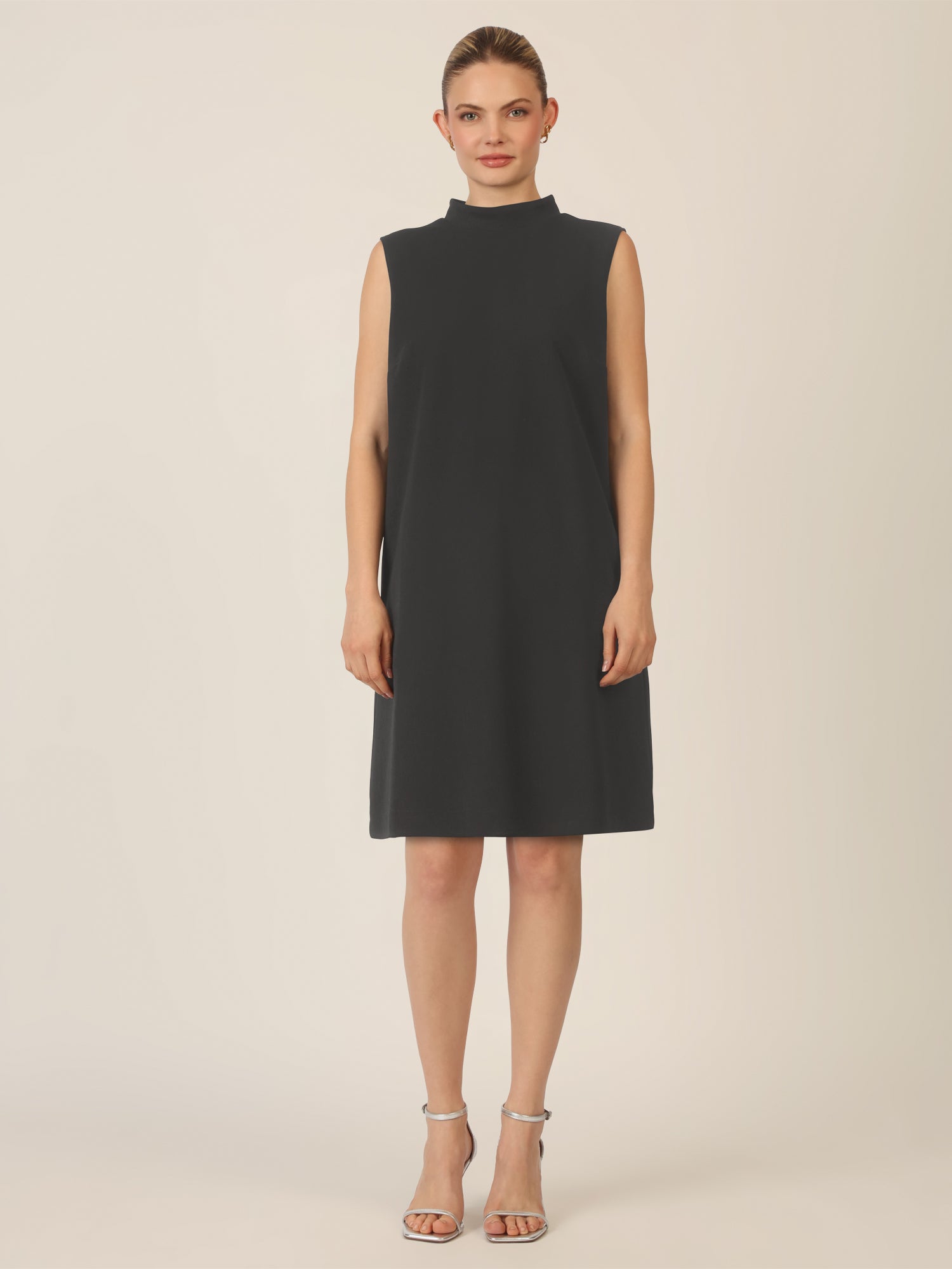 APART Minikleid aus einer leicht körnigen Jersey Ware | schwarz