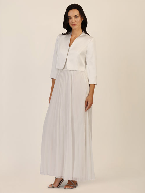 APART Satinbolero mit offener Front | creme image 1