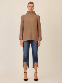 APART Oversized Pullover mit Rollkragen | camel