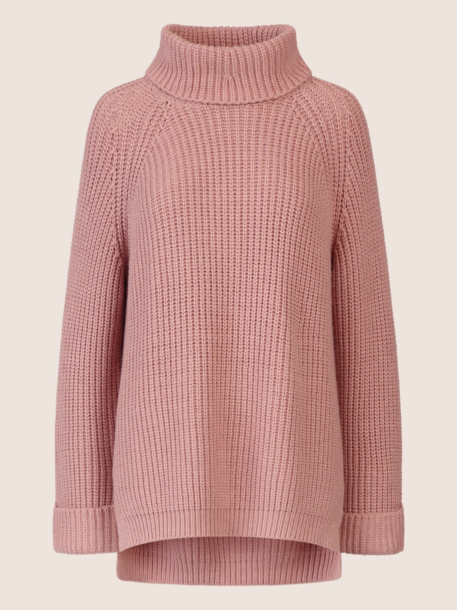 APART Oversized Pullover mit Rollkragen | mauve