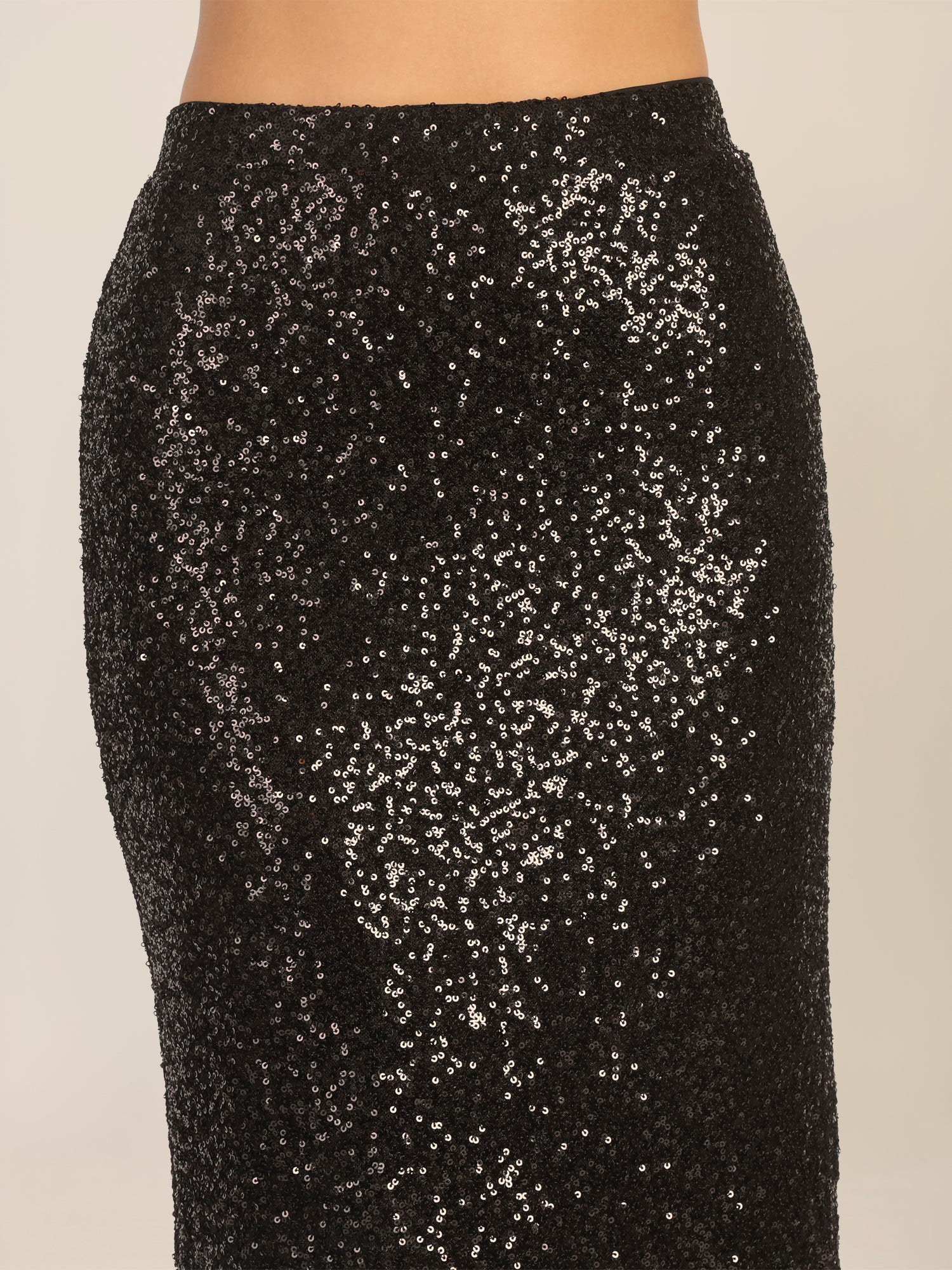 APART Paillettenrock mit Glitzereffekt | schwarz