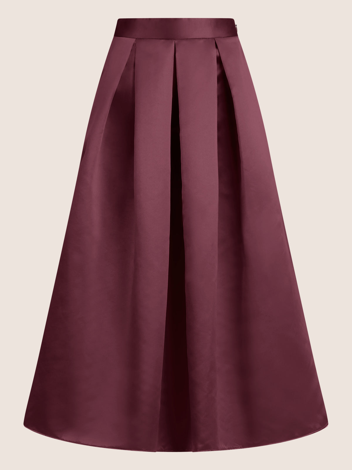 APART Eleganter Satinrock mit Glanz-Effekt | weinrot