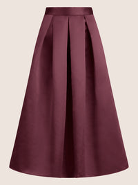 APART Eleganter Satinrock mit Glanz-Effekt | weinrot