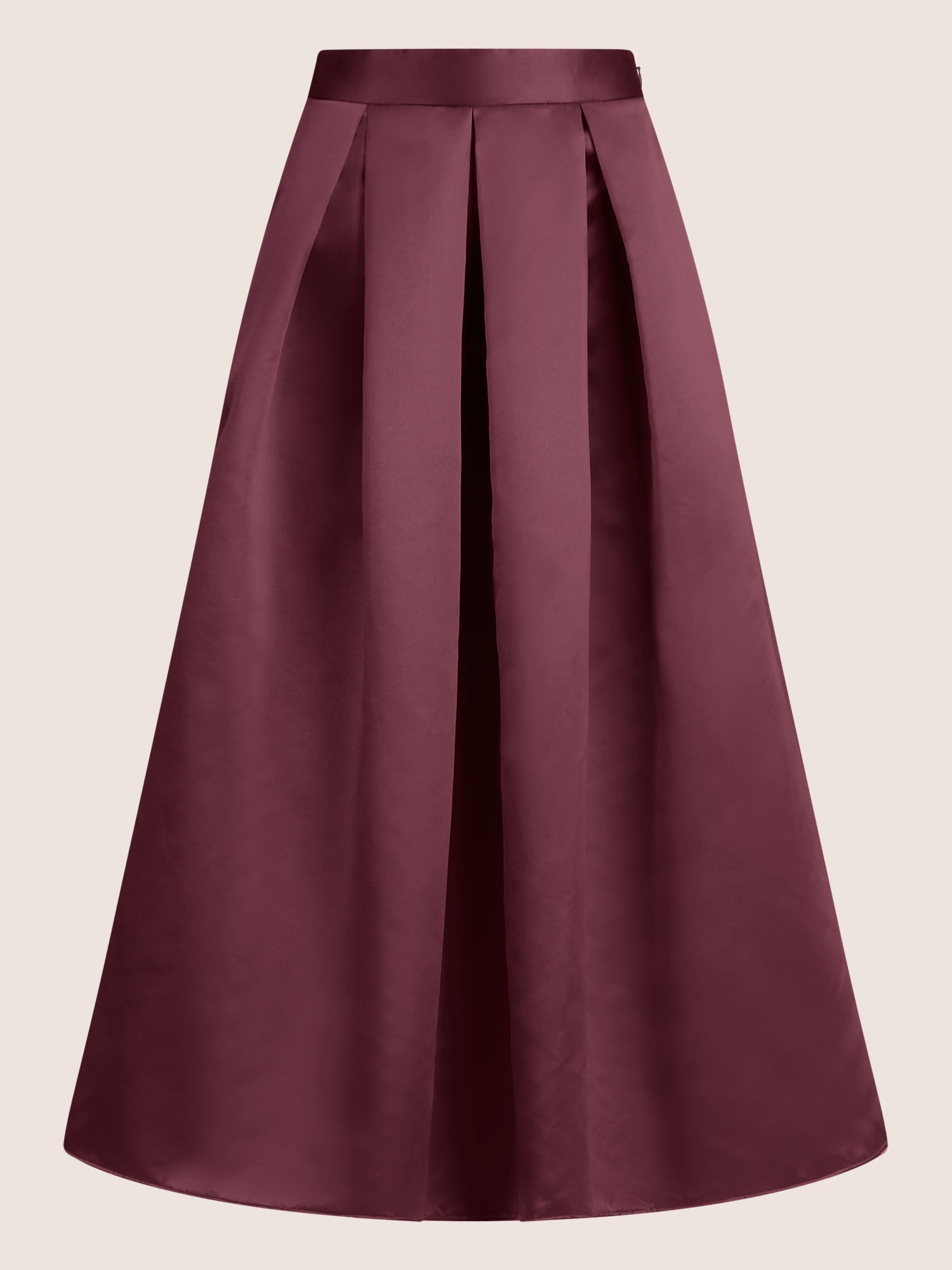 APART Eleganter Satinrock mit Glanz-Effekt | weinrot