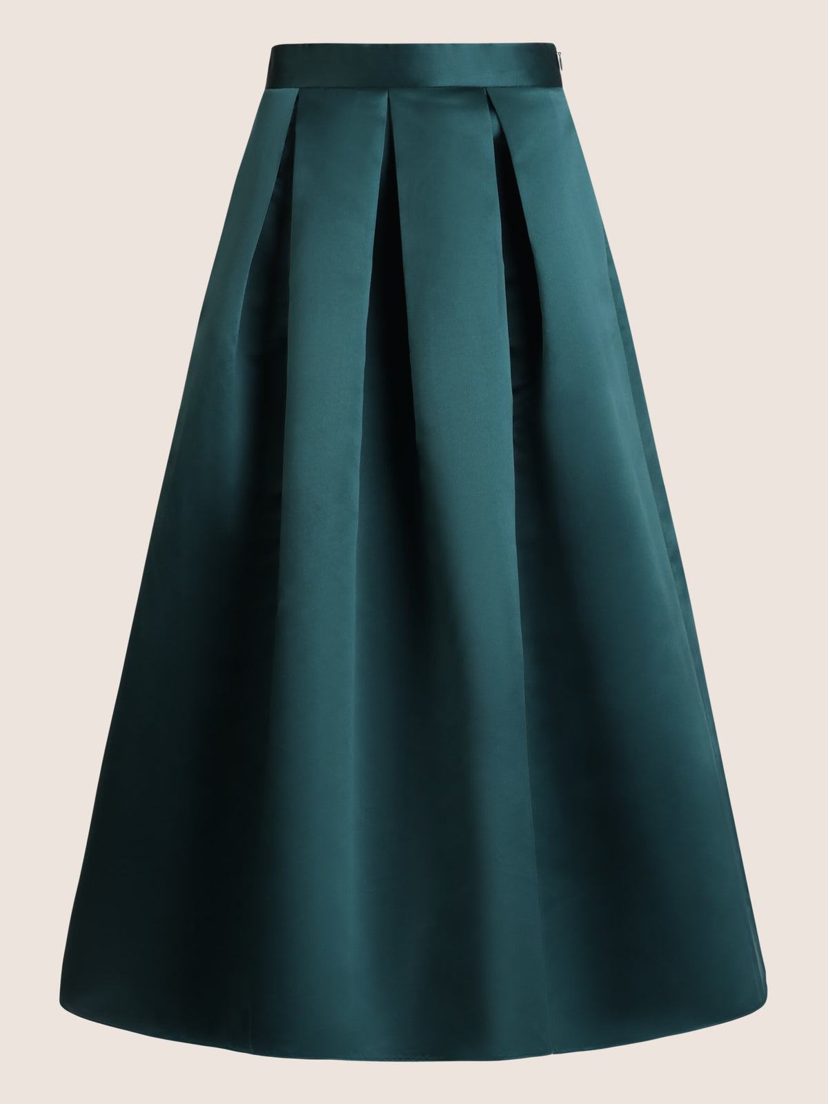 APART Eleganter Satinrock mit Glanz-Effekt | emerald