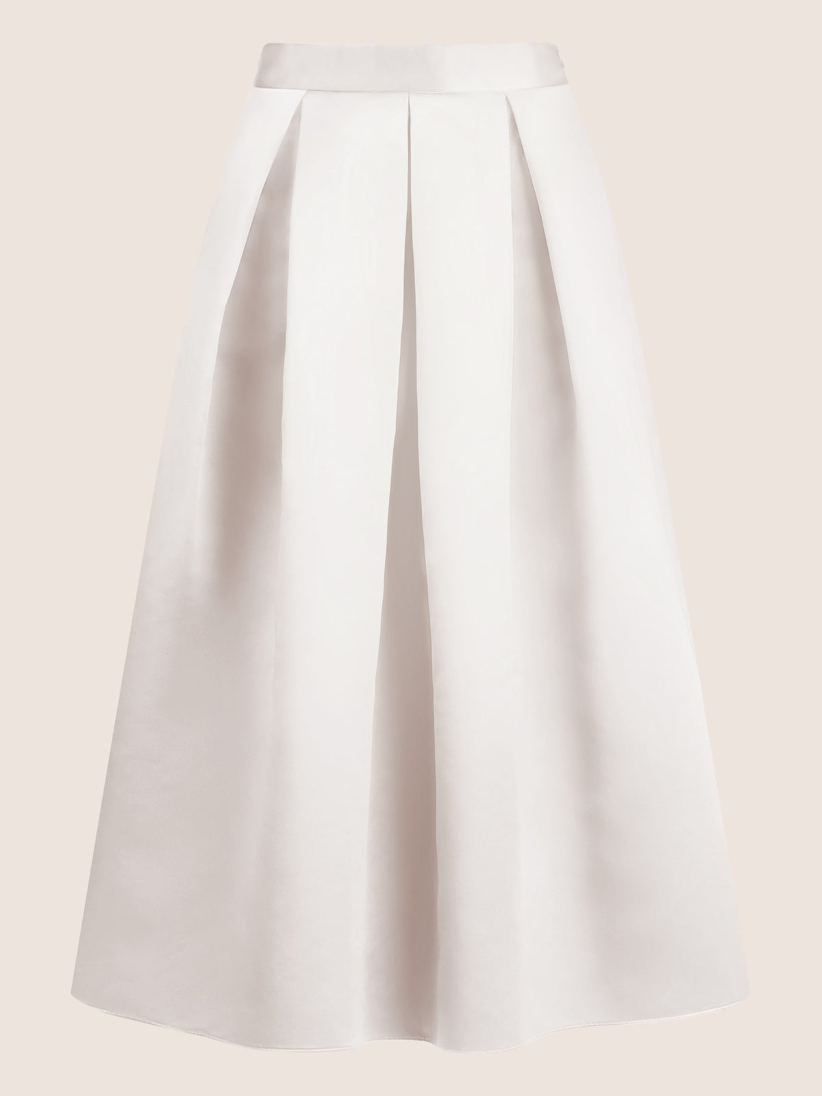 APART Eleganter Satinrock mit Glanz-Effekt | creme