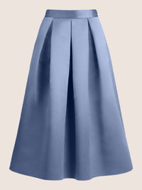 APART Eleganter Satinrock mit Glanz-Effekt | rauchblau