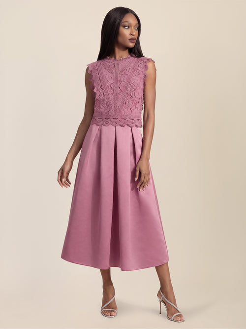 APART Eleganter Satinrock mit Glanz-Effekt | rosé image 1