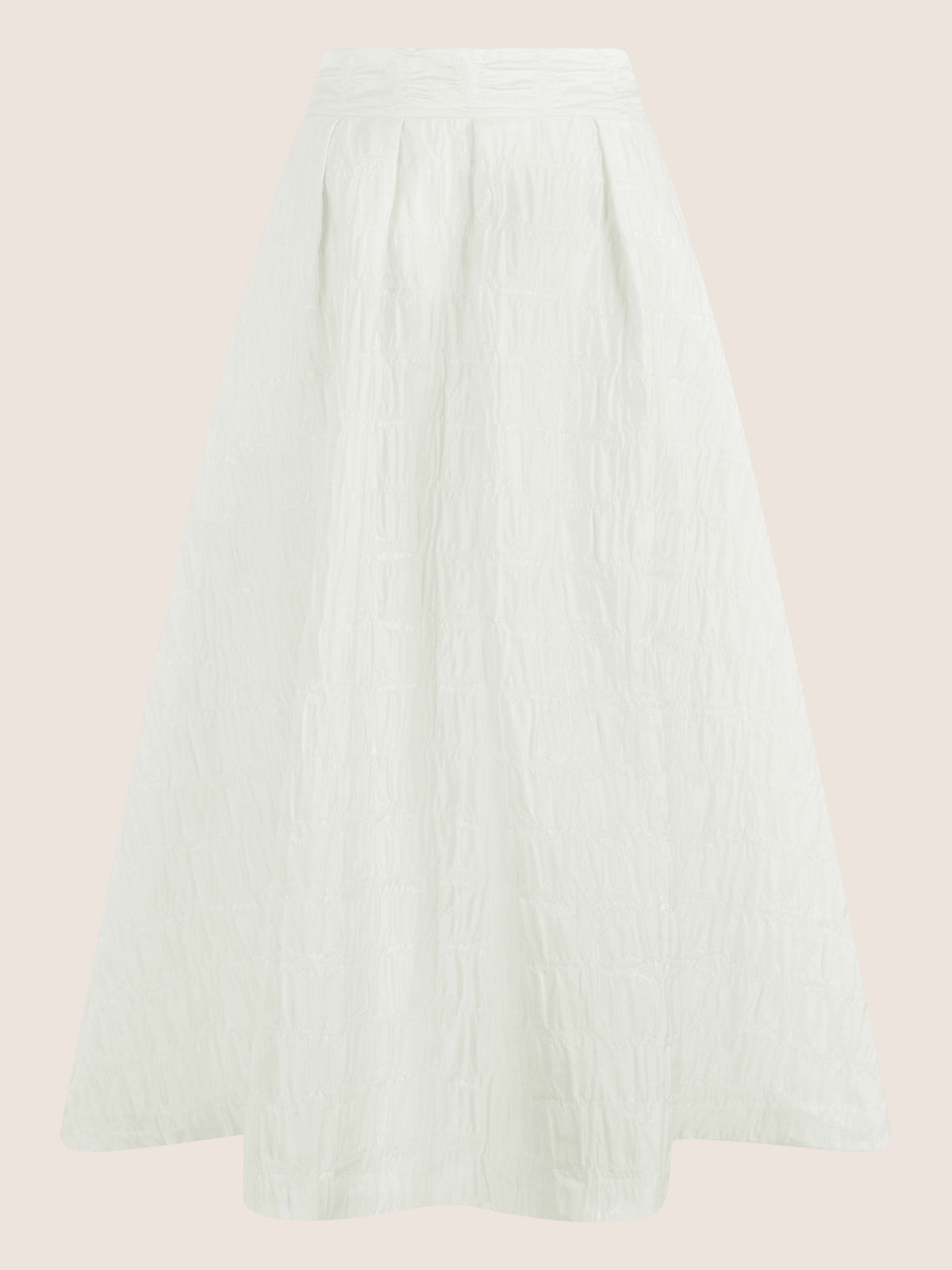 APART Midi Jacquardrock in edler Struktur-Optik | creme