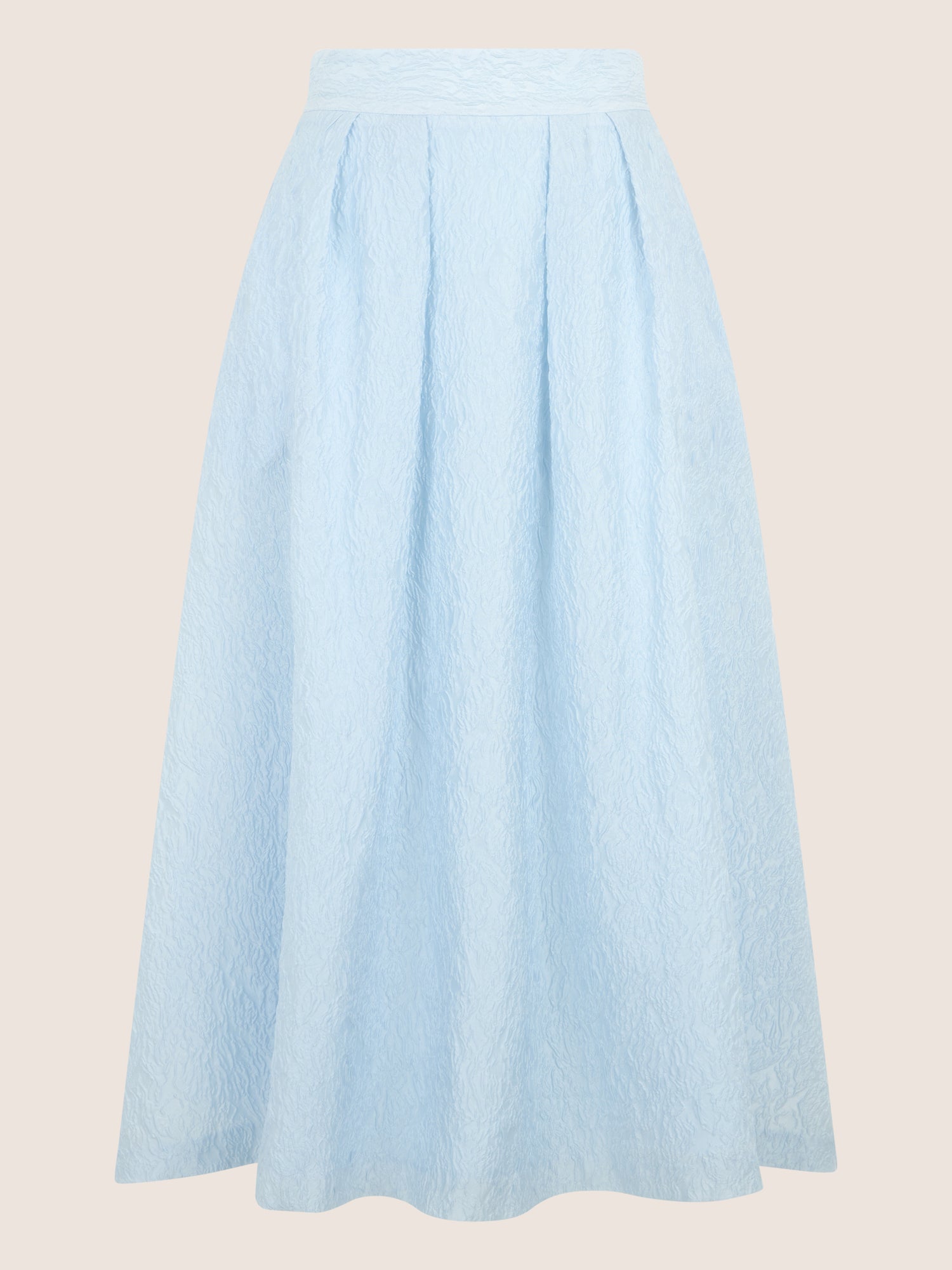 APART Eleganter Jacquard-Midirock mit Struktur | hellblau