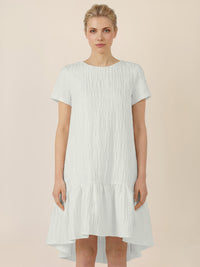 APART Strukturkleid mit Volantsaum | creme