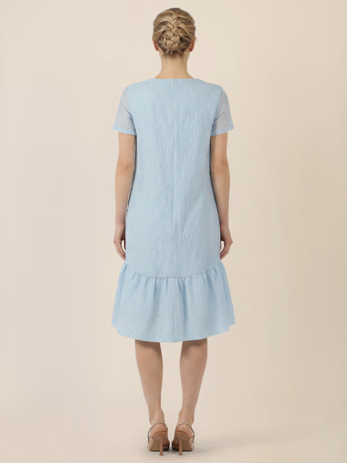APART Elegantes Kleid mit Volantsaum | hellblau image 1