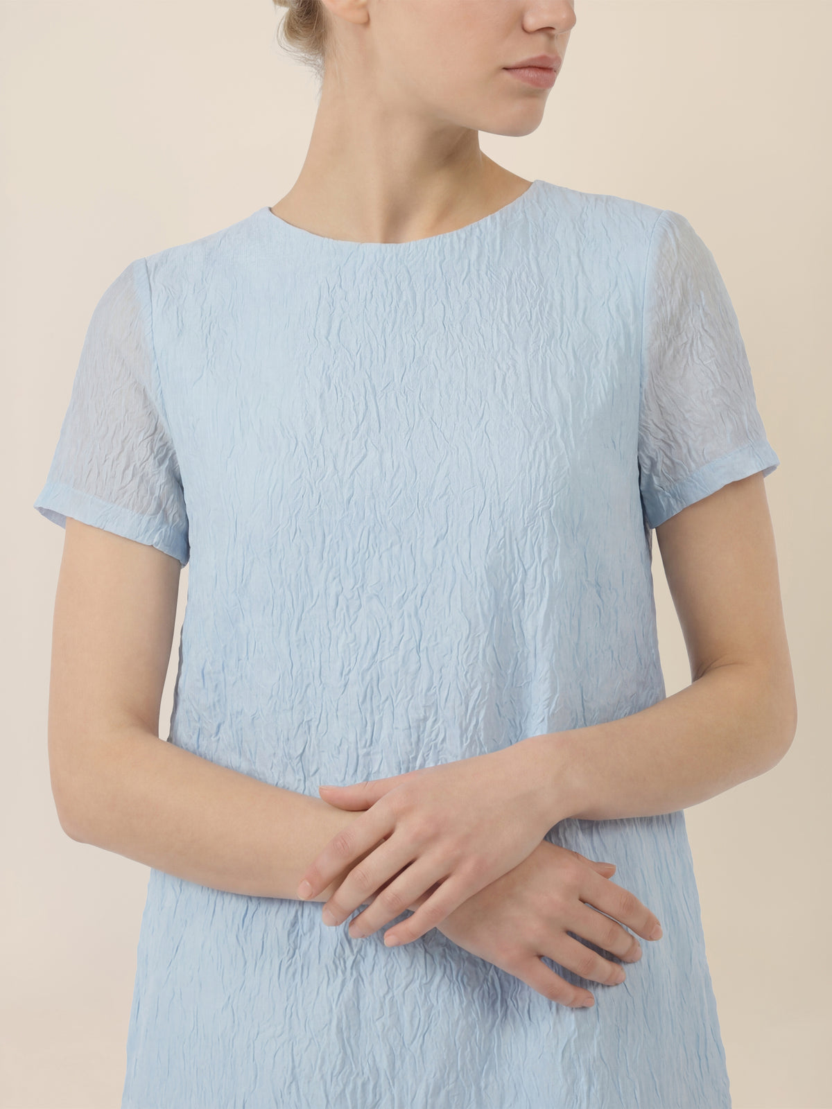 APART Elegantes Kleid mit Volantsaum | hellblau