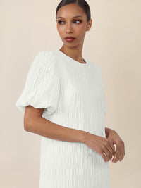 APART Kleid mit edler Crinkle-Struktur | creme