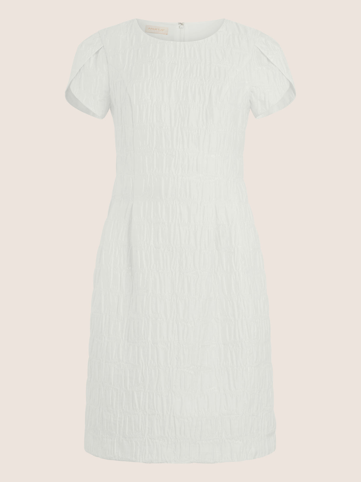 APART Kleid mit Struktur-Effekt und femininer Linie | creme