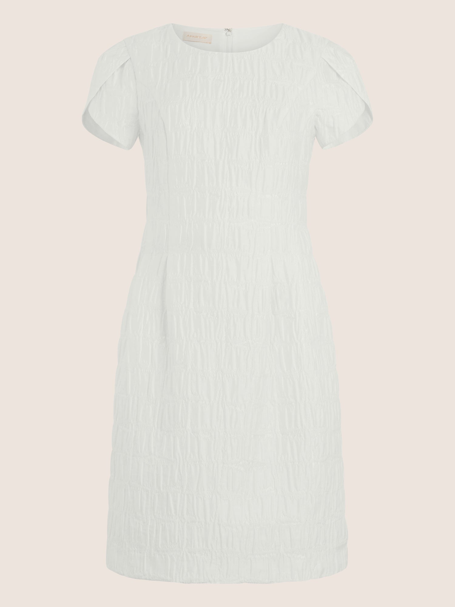 APART Kleid mit Struktur-Effekt und femininer Linie | creme