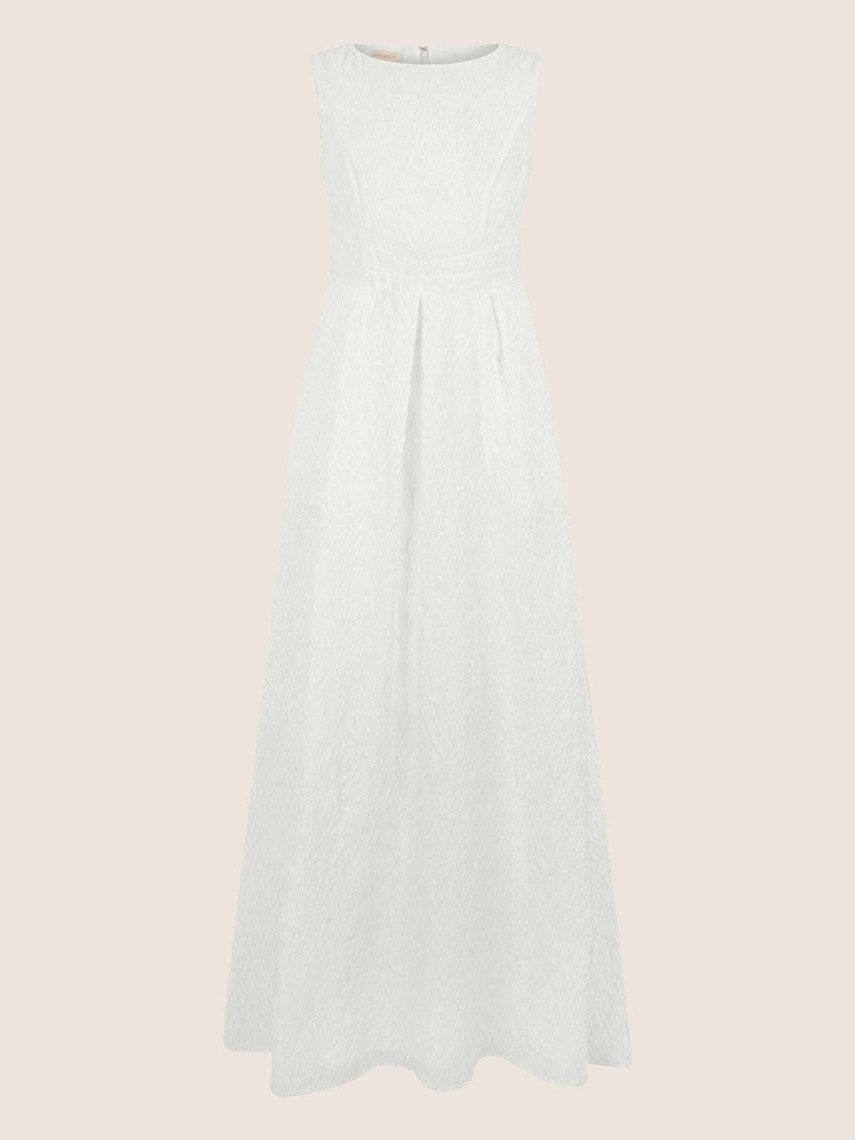 APART Maxikleid mit geprägtem Strukturmuster | creme