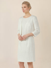 APART Kurze Jacquard-Bolero in eleganter Strukturoptik | creme