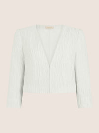 APART Kurze Jacquard-Bolero in eleganter Strukturoptik | creme