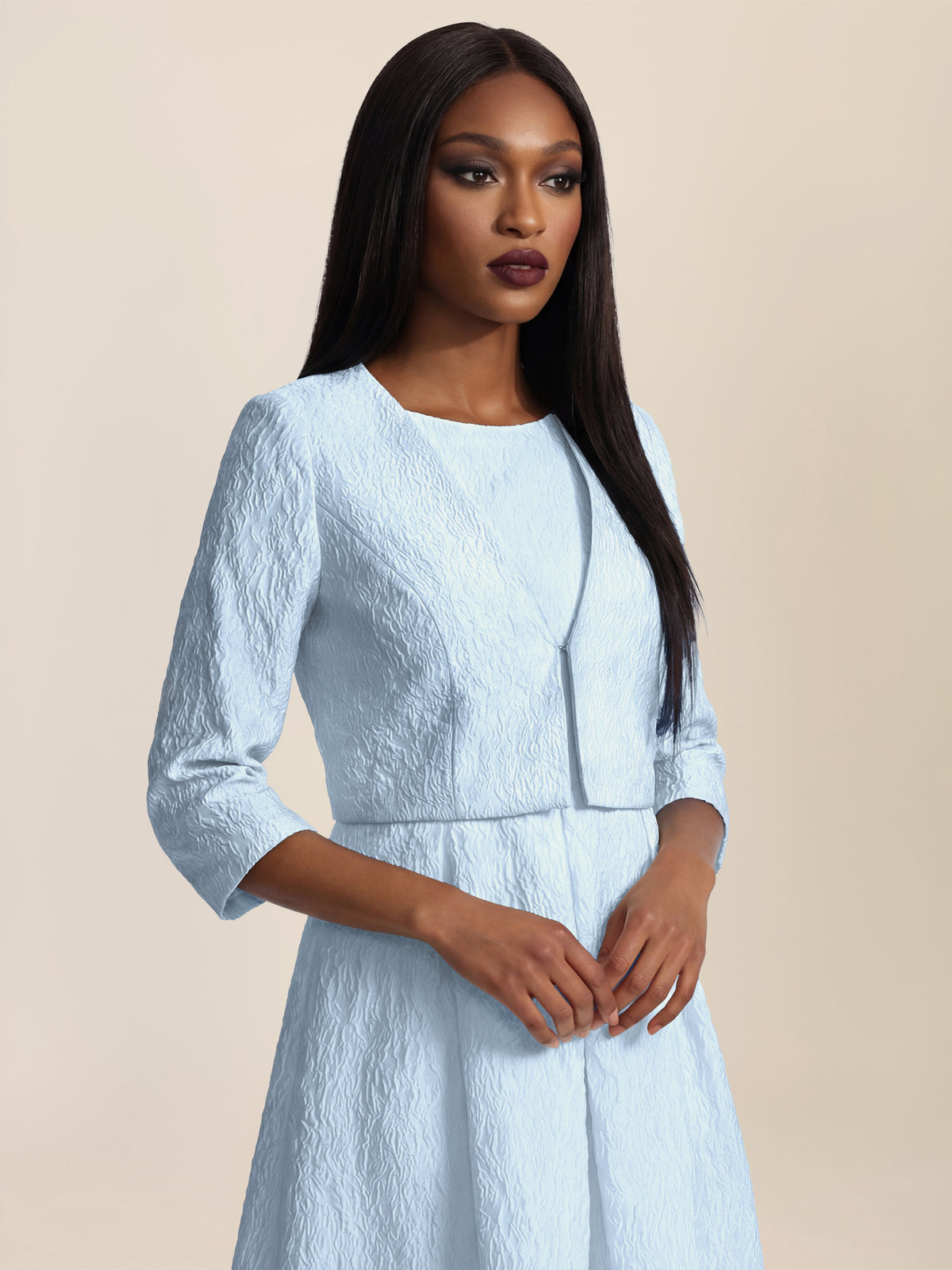 APART Eleganter Bolero mit Hakenverschluss | hellblau