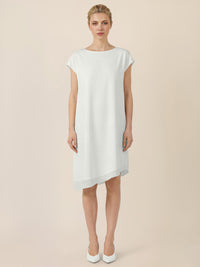 APART Oversized Kleid mit asymmetrischem Saum | creme