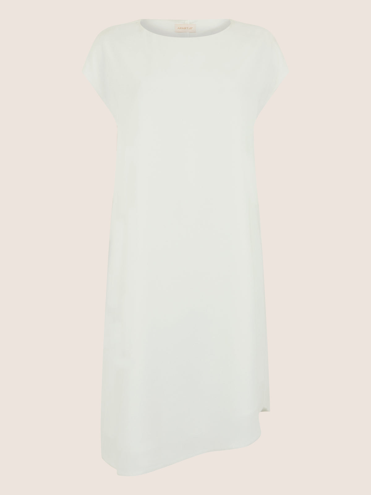APART Oversized Kleid mit asymmetrischem Saum | creme