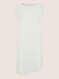 APART Oversized Kleid mit asymmetrischem Saum | creme