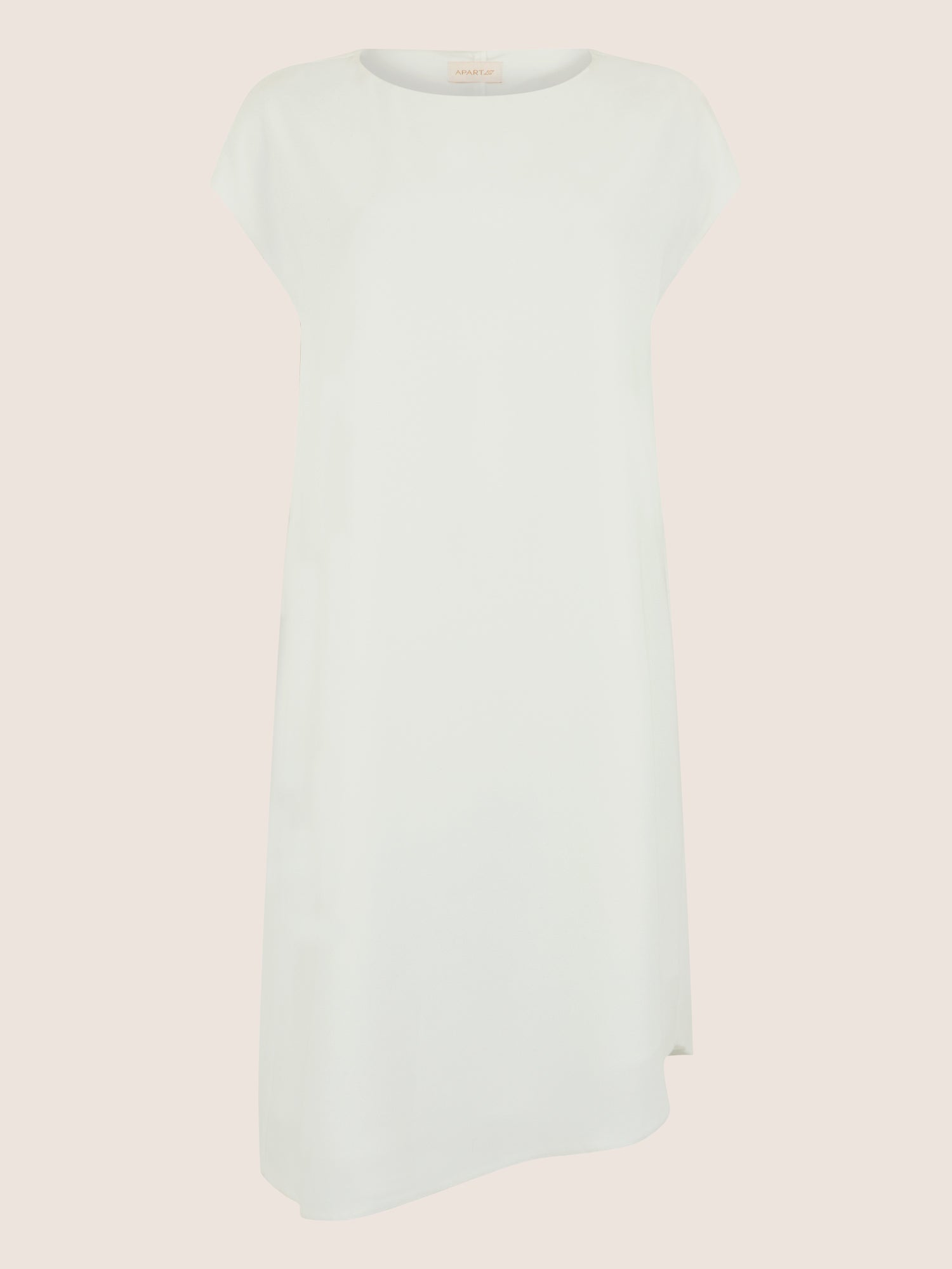 APART Oversized Kleid mit asymmetrischem Saum | creme