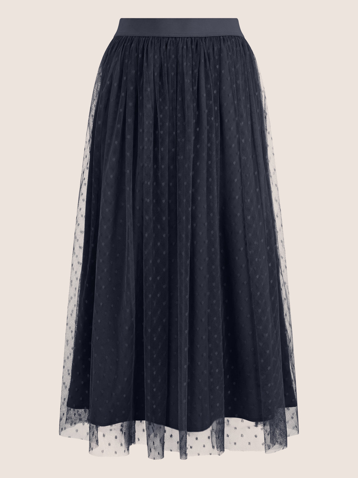 APART Tüllrock mit Tupfen und Futter | nachtblau