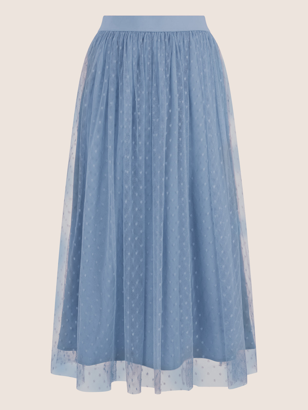 APART Tüllrock mit Tupfen und Futter | rauchblau