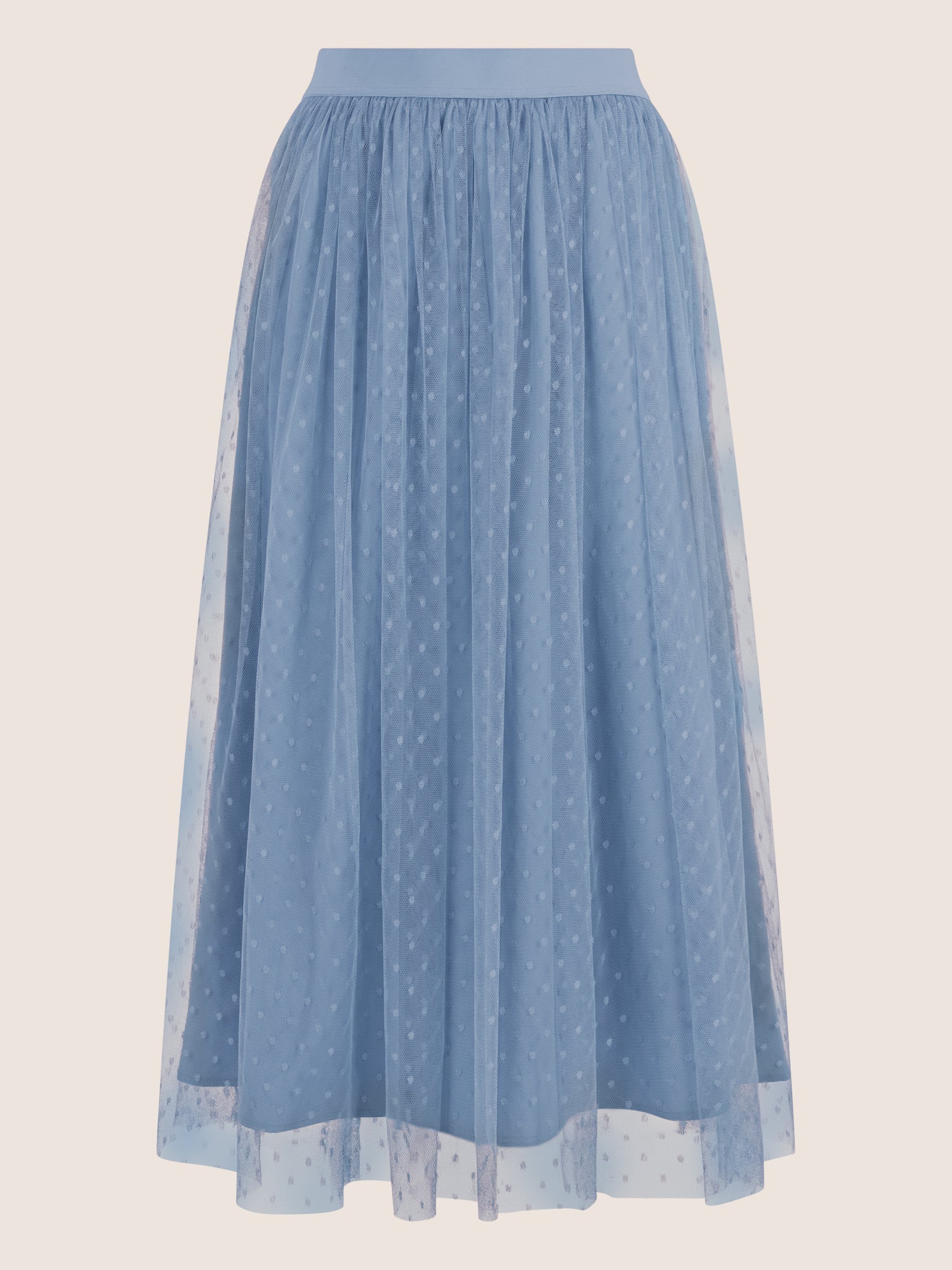 APART Tüllrock mit Tupfen und Futter | rauchblau