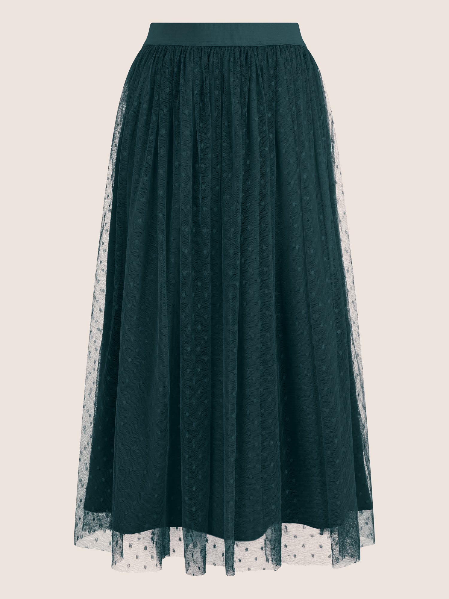 APART Tüllrock mit Tupfen und Futter | emerald