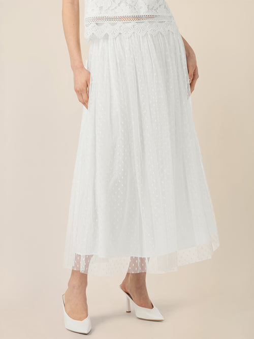 APART Tüllrock mit Tupfen und Futter | creme image 1