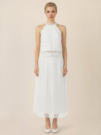 APART Tüllrock mit Tupfen und Futter | creme