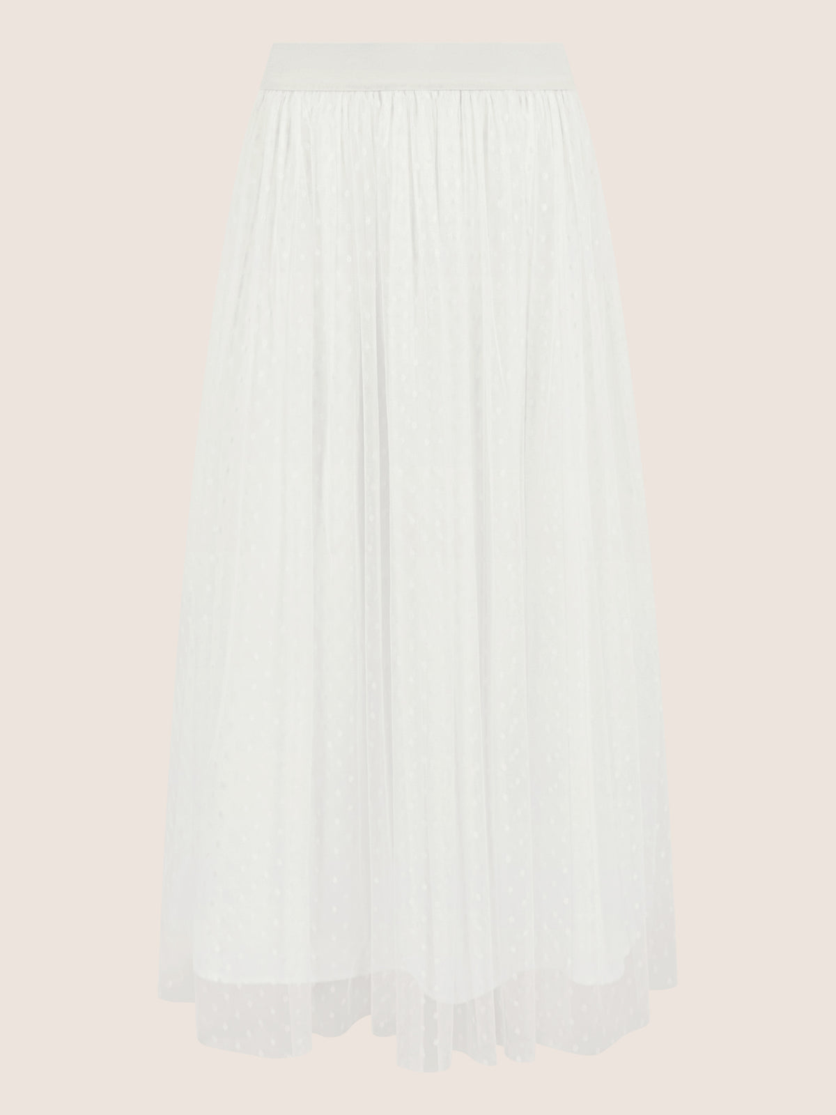 APART Tüllrock mit Tupfen und Futter | creme