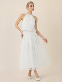 APART Tüllrock mit Tupfen und Futter | creme