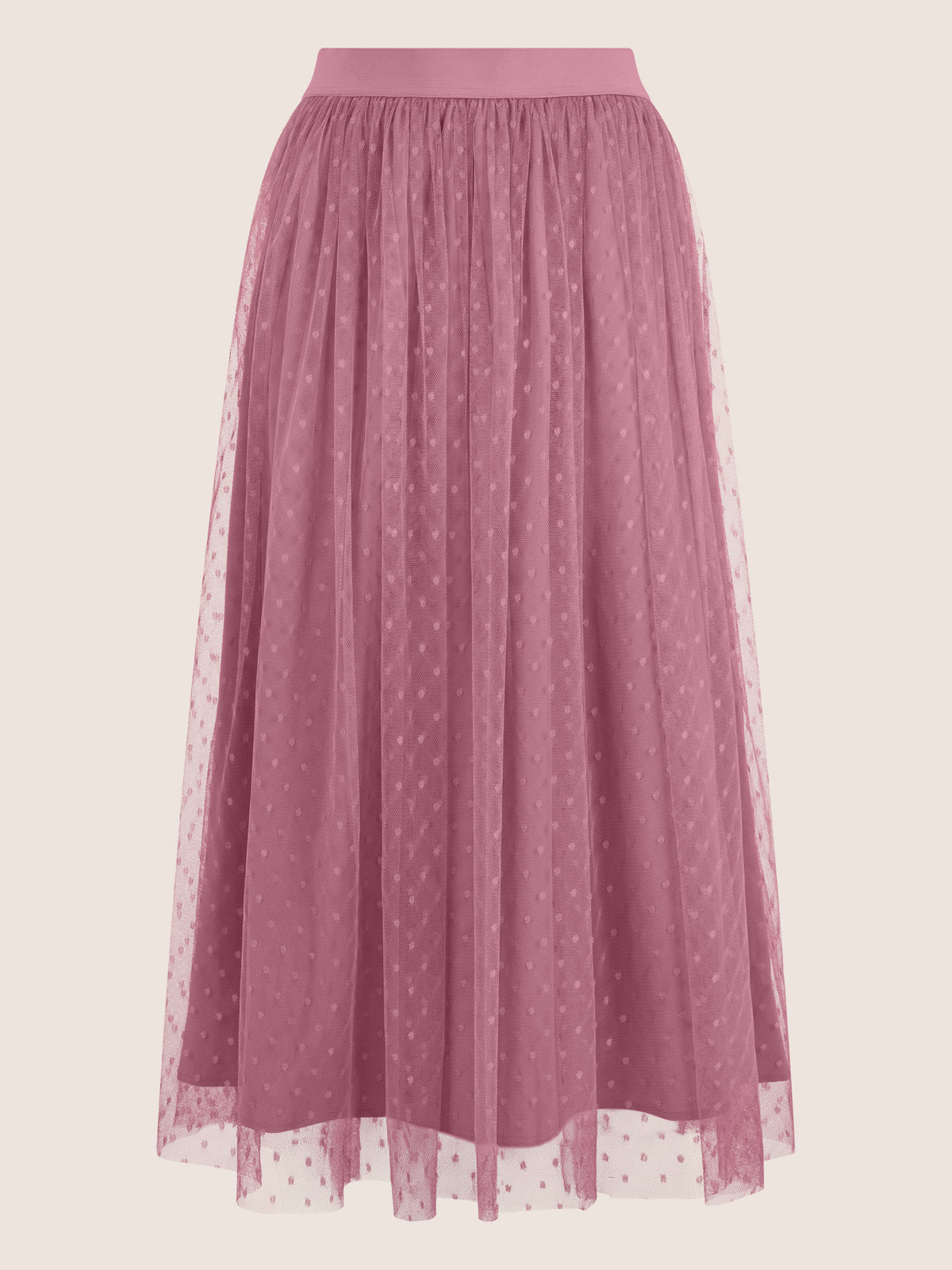 APART Tüllrock mit Tupfen und Futter | rosé