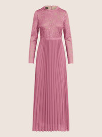 APART Elegantes Spitzenkleid mit Plissee-Rock | rosé-nude