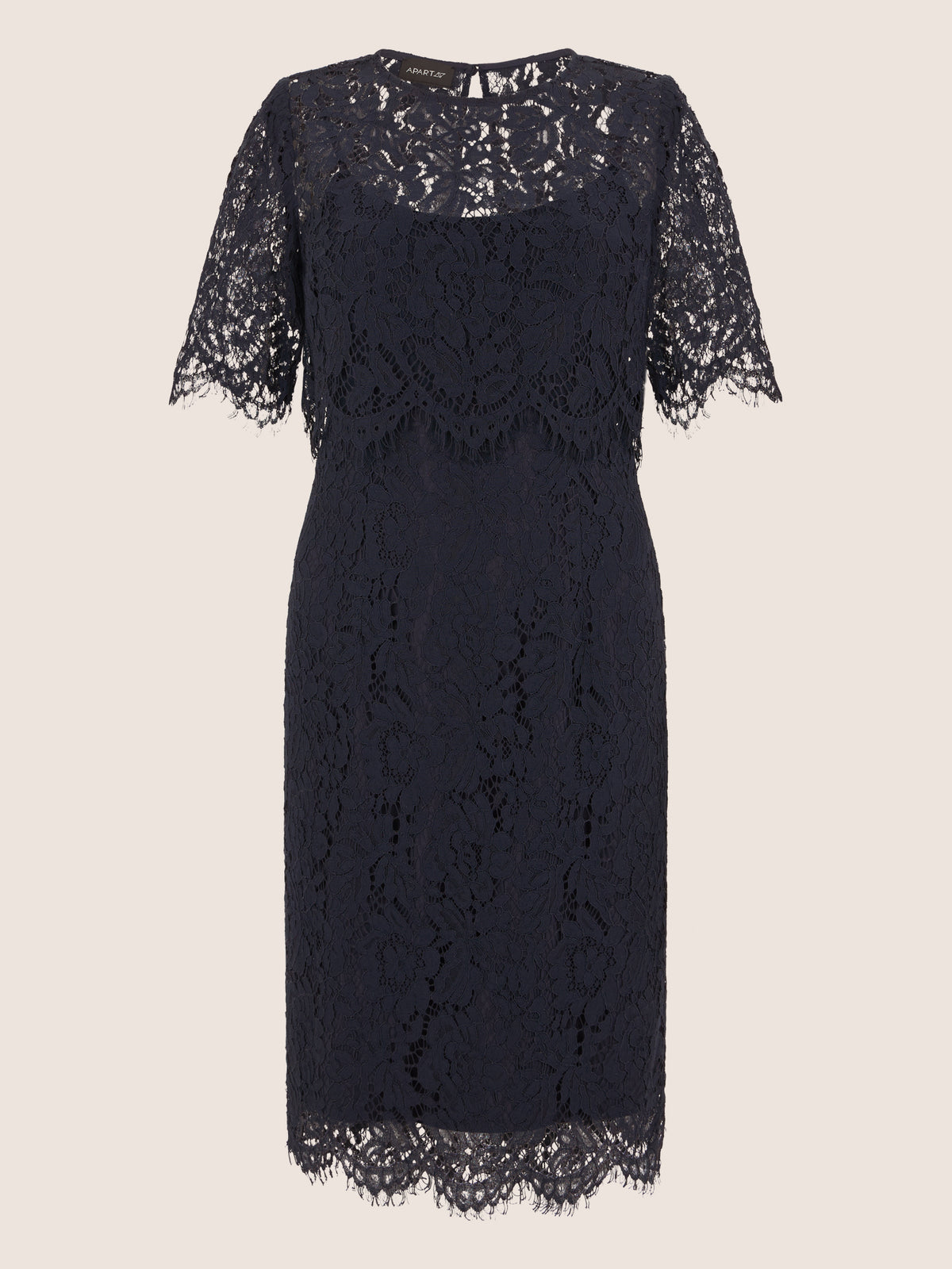 APART Schmal geschnittenes Kleid mit Taillennaht | nachtblau