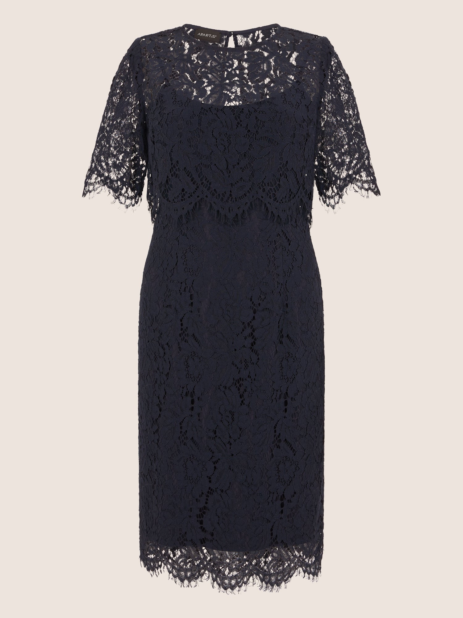 APART Schmal geschnittenes Kleid mit Taillennaht | nachtblau